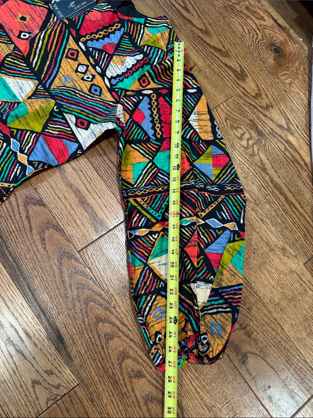 MAE OTTI-AFRICAN PRINT puffed long sleeve DRESS - Picture 10 of 16